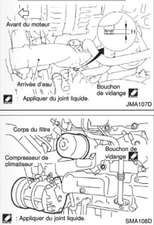 Y61 3.0 Vidange circuit de refroidissement