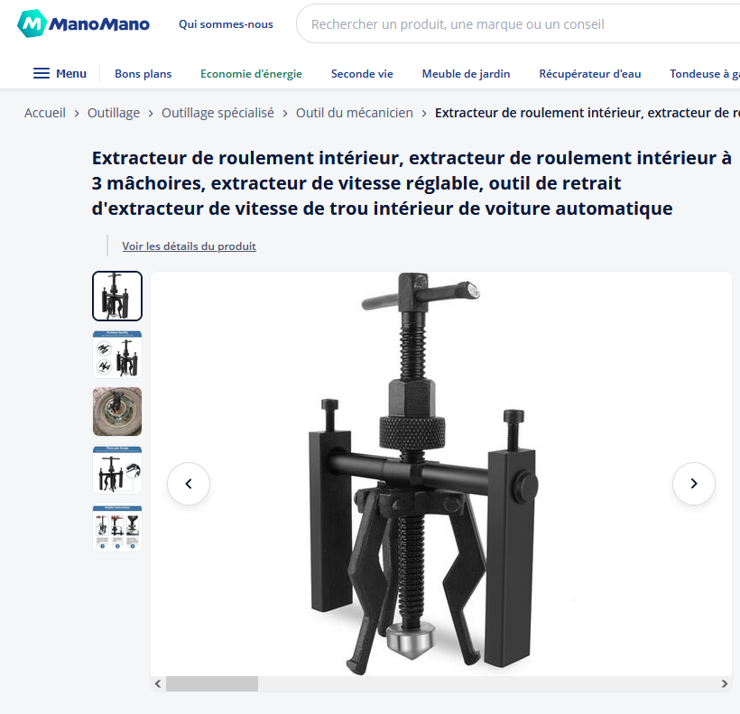 Extracteur de cage de roulement conique pour Y60 ? - Pannes